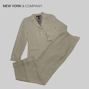 Talls Taupe Woven Crepe Suit w/ Cuffed Pants